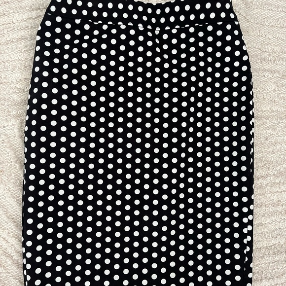 Preloved Ann Taylor LOFT polka dot pencil skirt size 2 - Picture 1 of 6
